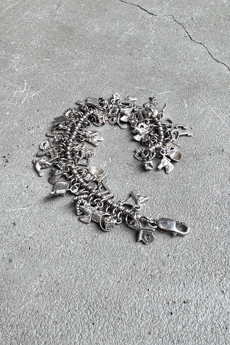 925 SILVER CHARM BRACELET / SILVER  [SIZE: ONE SIZE USED]