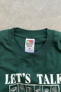 90'S LET'S TALK T-SHIRT / GREEN [SIZE: XL USED]