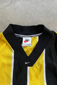 90'S STRIPE GAME SHIRT / YELLOW [SIZE: L USED]