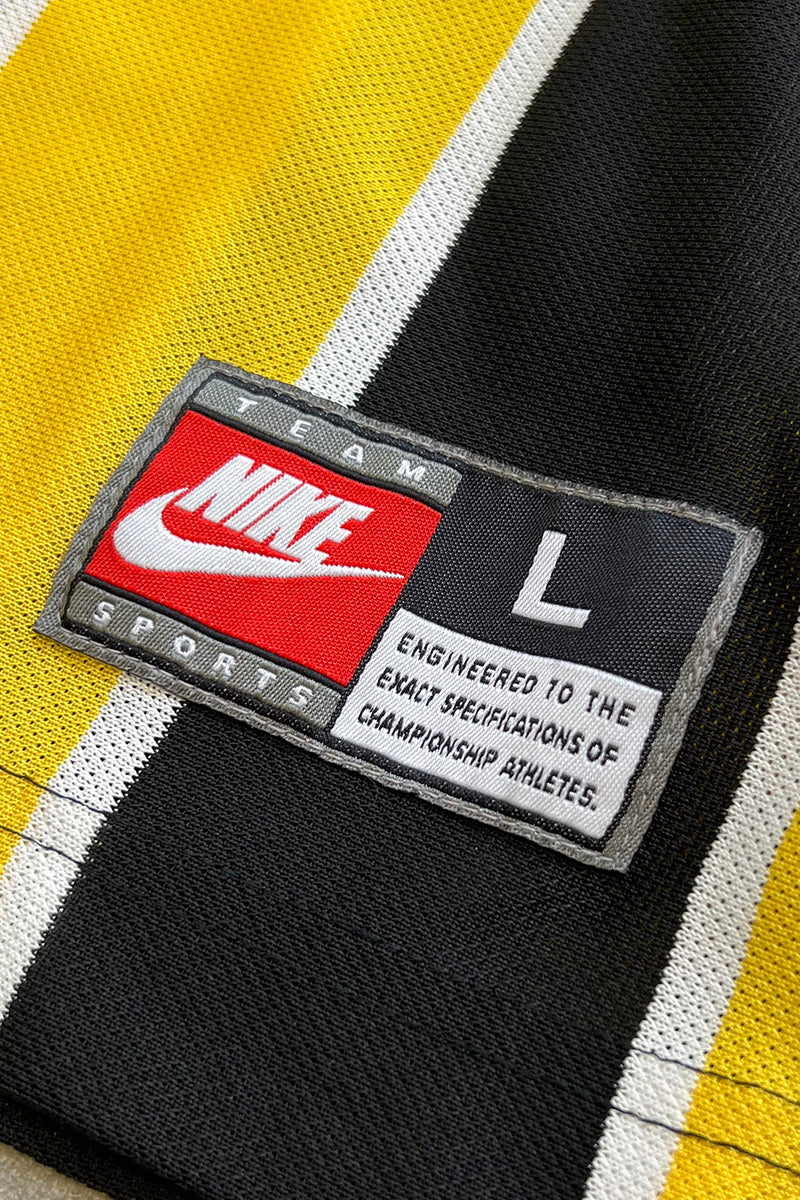 90'S STRIPE GAME SHIRT / YELLOW [SIZE: L USED]