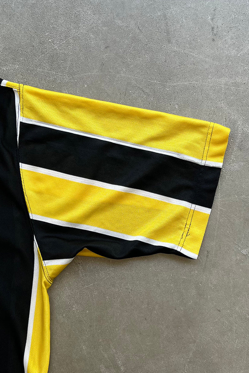 90'S STRIPE GAME SHIRT / YELLOW [SIZE: L USED]