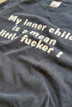 画像をギャラリービューアに読み込む, Y2K EARLY 00&#39;S MY INNER CHILD MESSAGE T-SHIRT / BLACK [SIZE: L USED]
