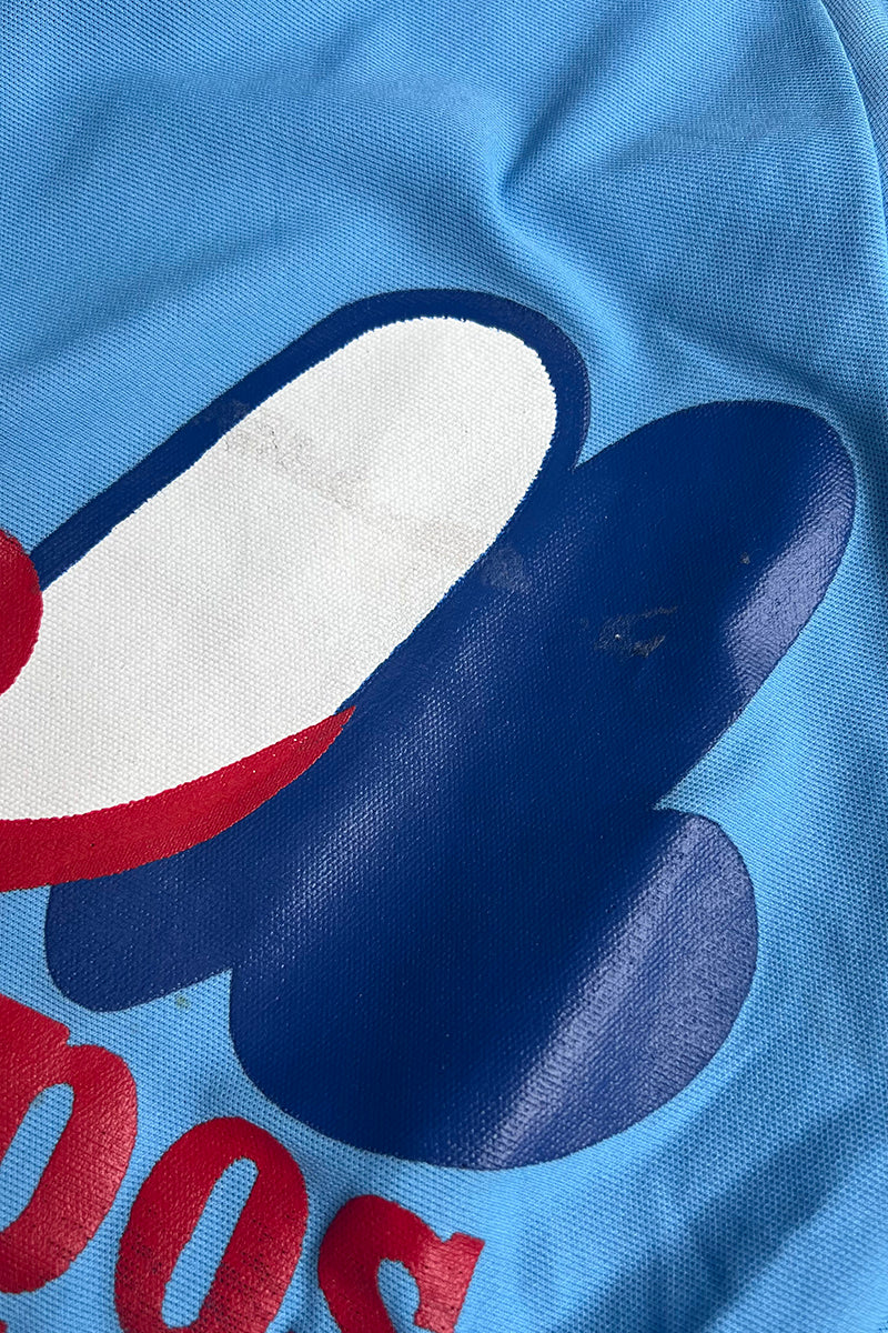 MADE IN USA 80'S V-NECK EXPOS BASEBALL GAME SHIRT / LIGHT BLUE [SIZE: S USED]