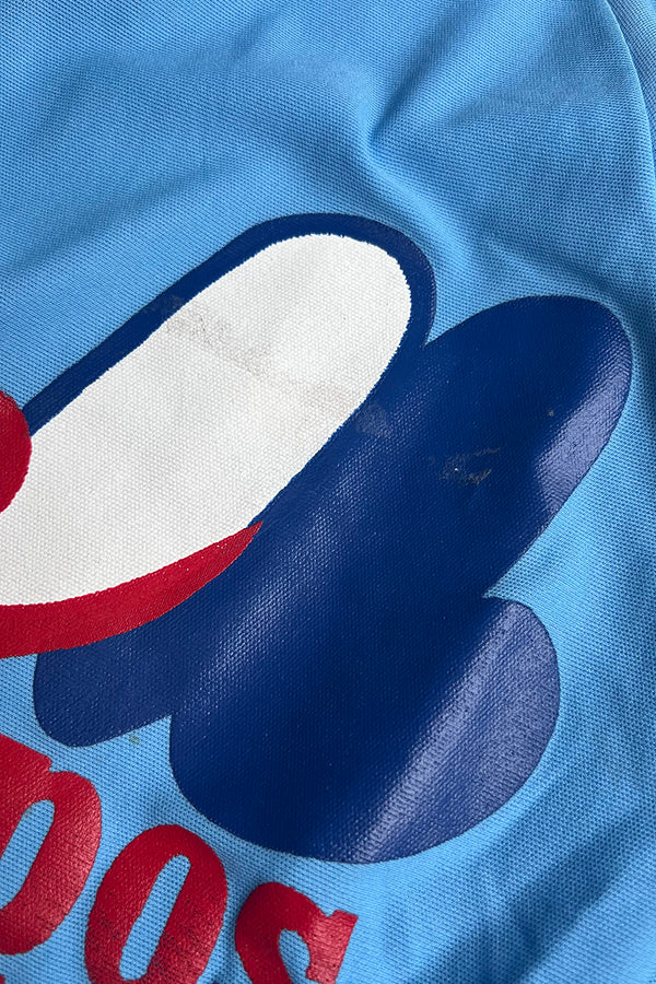 MADE IN USA 80'S V-NECK EXPOS BASEBALL GAME SHIRT / LIGHT BLUE [SIZE: S USED]