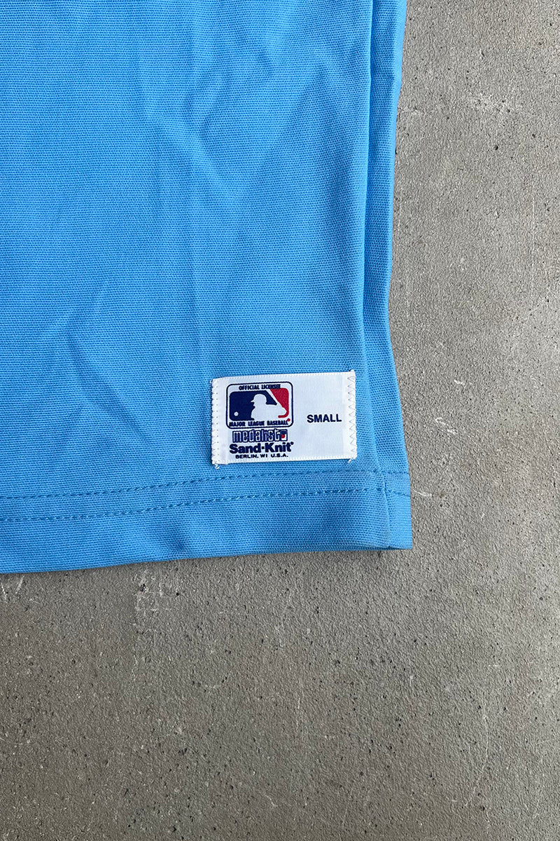 MADE IN USA 80'S V-NECK EXPOS BASEBALL GAME SHIRT / LIGHT BLUE [SIZE: S USED]