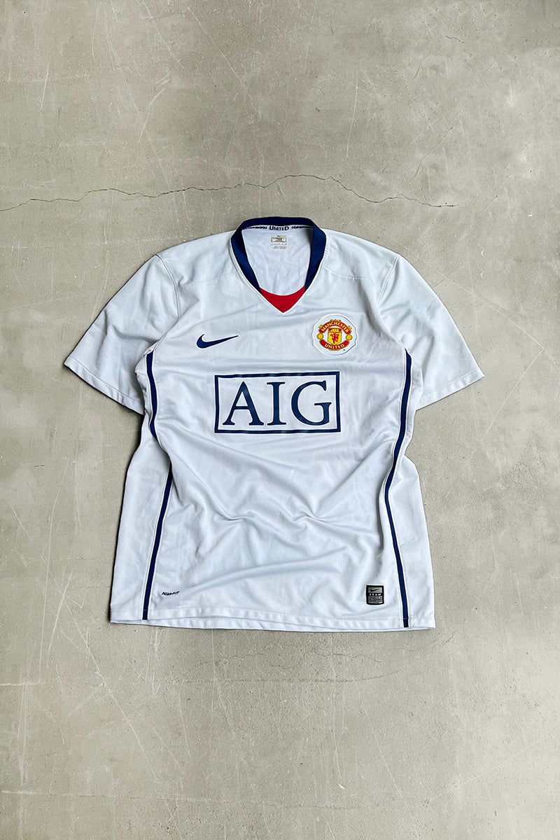 Y2K 07-08'S MANCHESTER UNITED NGUYEN FOOTBALL GAME SHIRT / WHITE [SIZE: M USED]