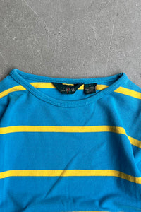 90'S BORDER T-SHIRT  / LIGHT BLUE [SIZE: S USED]