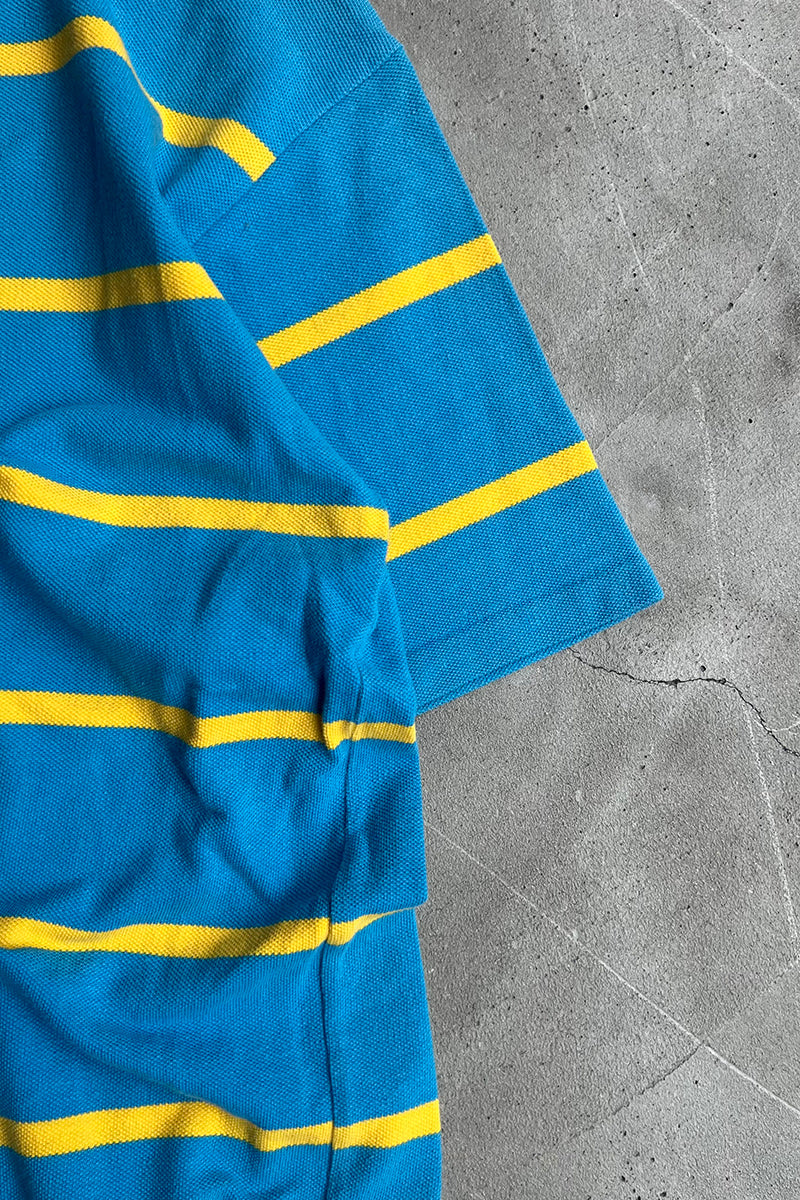90'S BORDER T-SHIRT / LIGHT BLUE [SIZE: S USED]