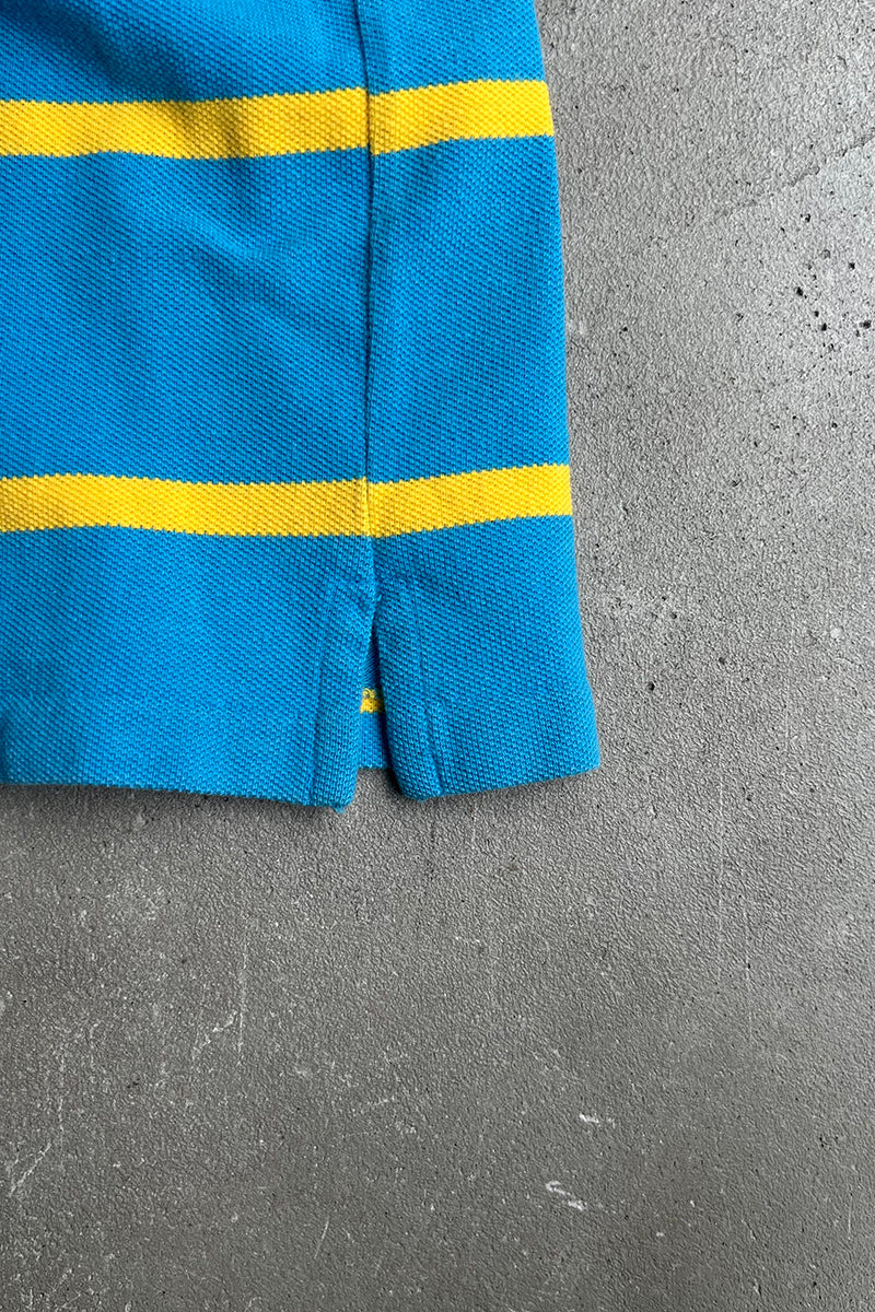 90'S BORDER T-SHIRT / LIGHT BLUE [SIZE: S USED]