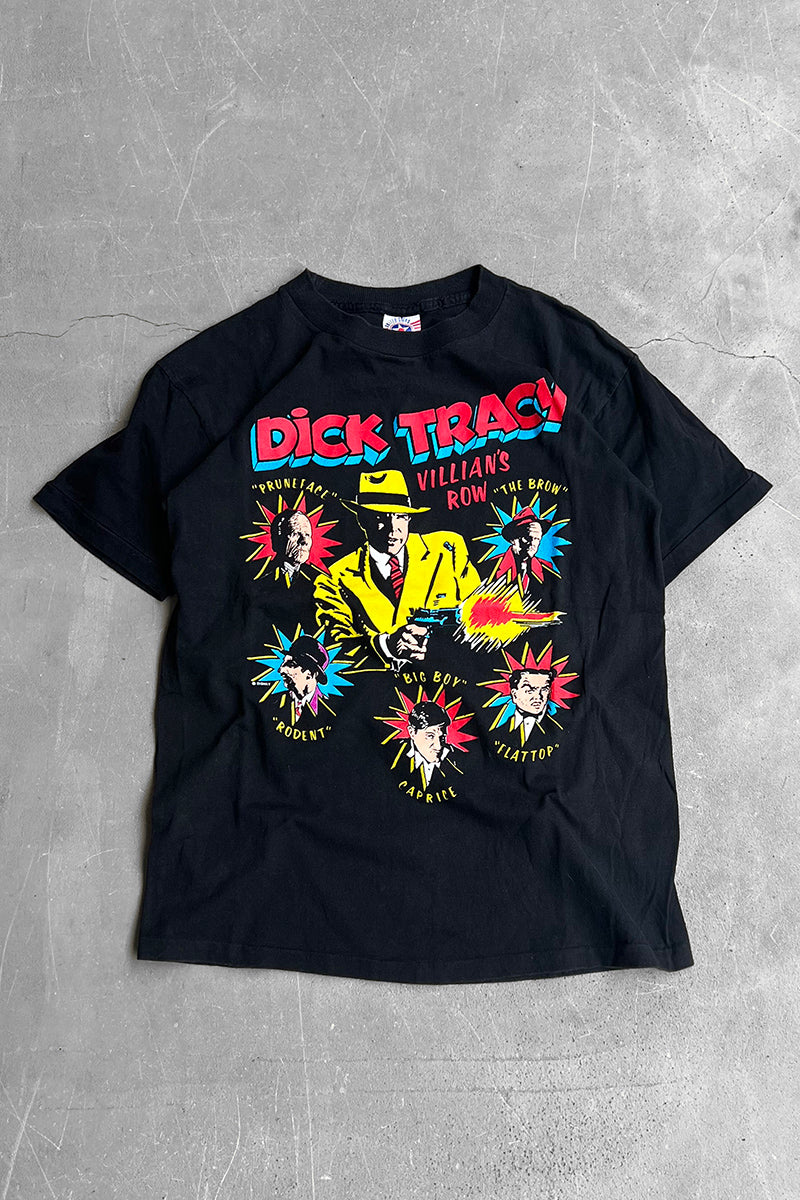 MADE IN USA 90'S DICK TRACY MOVIE T-SHIRT  / BLACK [SIZE: M USED]