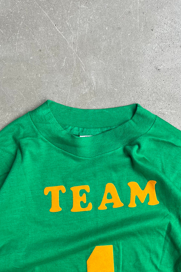 MADE IN USA 80'S TEAM 1 T-SHIRT / GREEN [SIZE: M DEADSTOCK/NOS]
