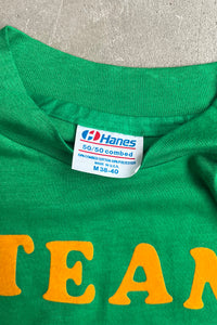 MADE IN USA 80'S TEAM 1 T-SHIRT / GREEN [SIZE: M DEADSTOCK/NOS]
