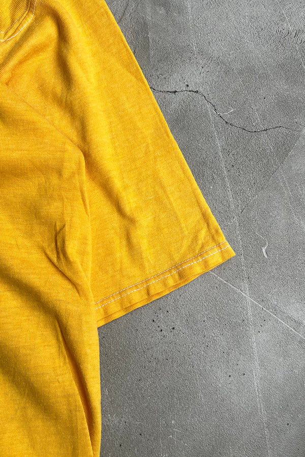 MADE IN USA 80'S RUGBY T-SHIRT / YELLOW [SIZE: L USED]
