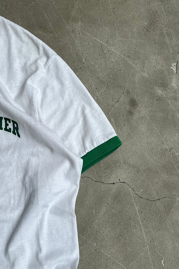 MADE IN USA 80'S RINGER T-SHIRT / WHITE [SIZE: XL USED]