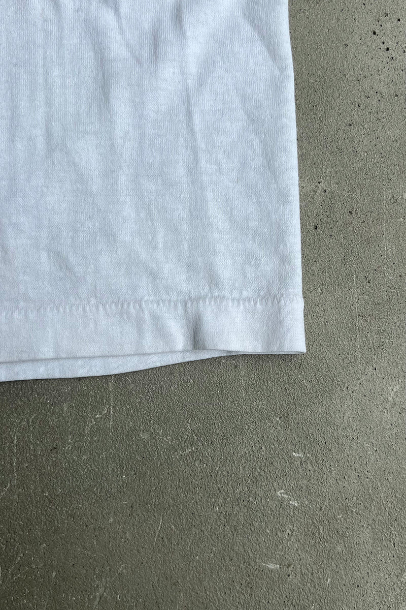 MADE IN USA 80'S RINGER T-SHIRT / WHITE [SIZE: XL USED]