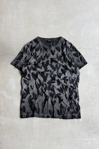 PATTERN PRINT T-SHIRT / BLACK [SIZE: S USED]