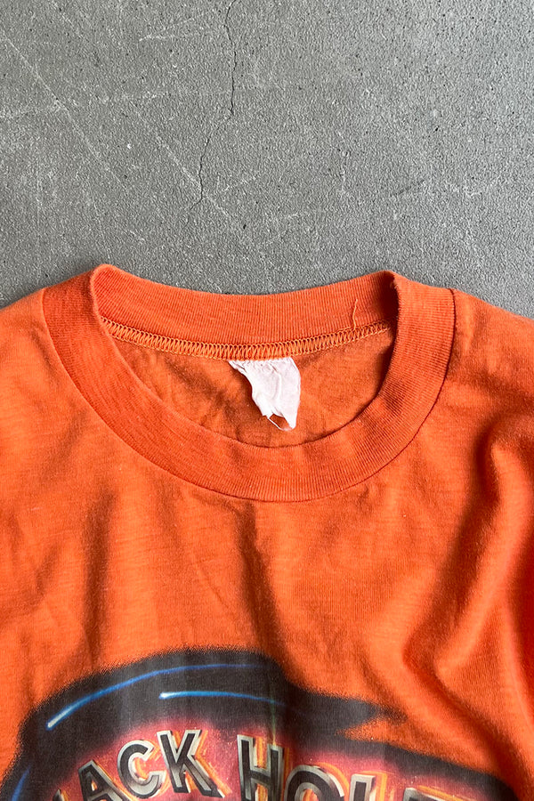 79'S WALT DISNEY THE BLACK HOLE MOVIE T-SHIRT / ORANGE [SIZE: S USED]