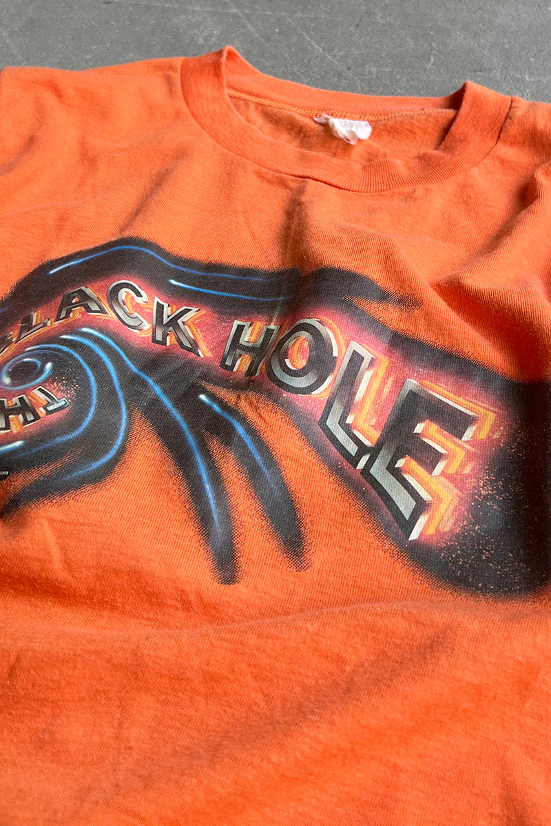 79'S WALT DISNEY THE BLACK HOLE MOVIE T-SHIRT / ORANGE [SIZE: S USED]