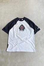 画像をギャラリービューアに読み込む, MADE IN USA 90&#39;S RAGRAN LOGO T-SHIRT / WHITE [SIZE: L USED]
