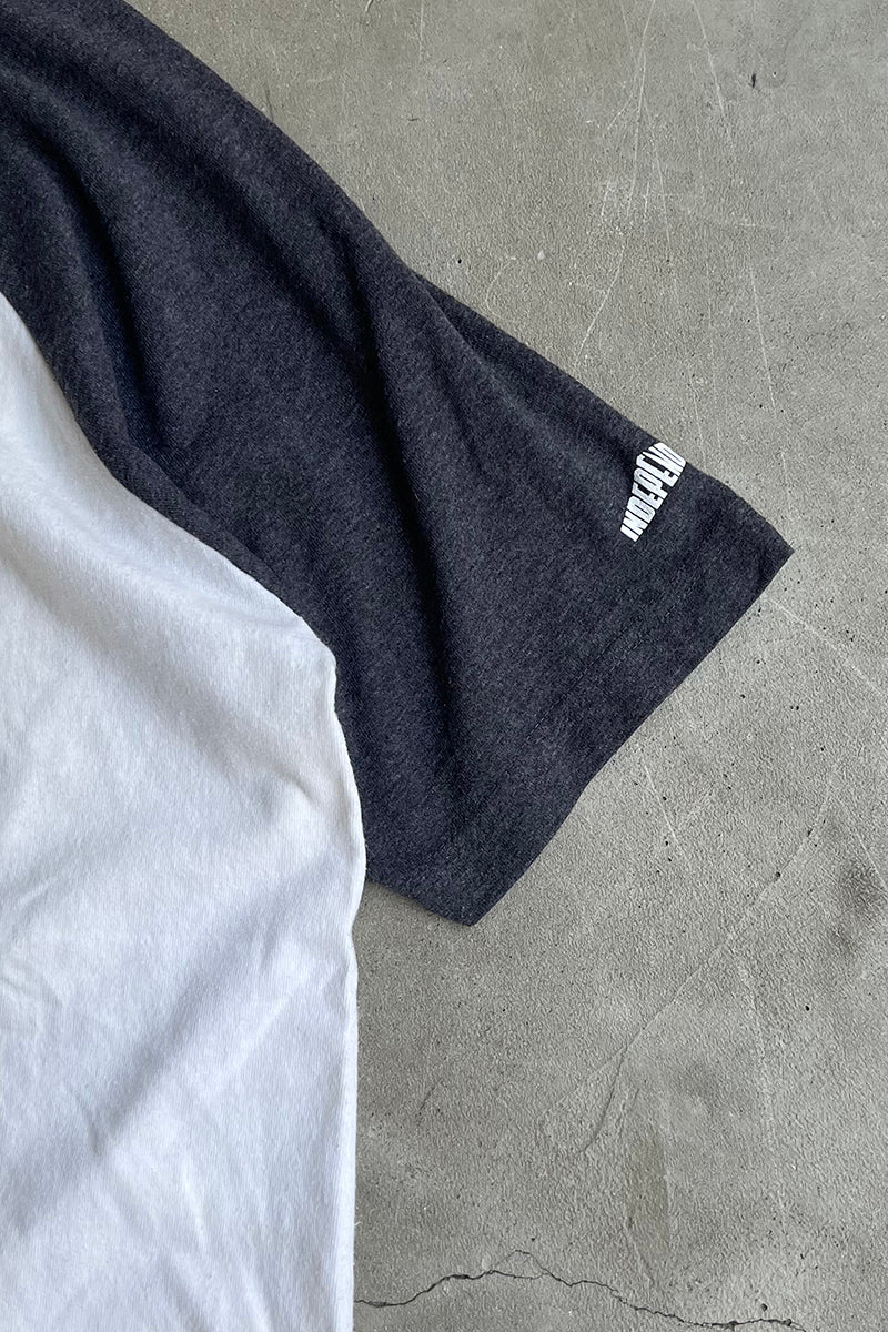 MADE IN USA 90'S RAGLAN LOGO T-SHIRT / WHITE [SIZE: L USED]