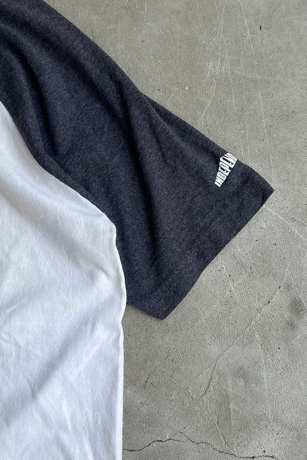 MADE IN USA 90'S RAGLAN LOGO T-SHIRT / WHITE [SIZE: L USED]
