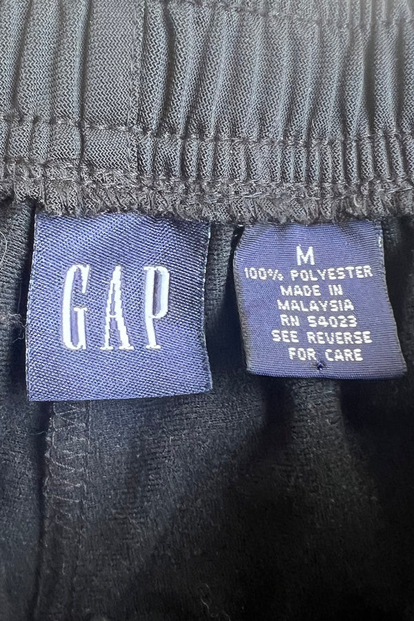 90'S SIDE SNAP NYLON PANT / BLACK [SIZE: M USED]