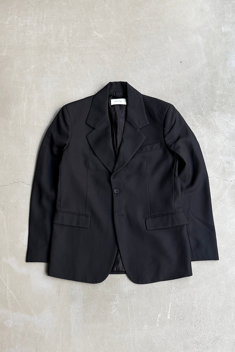 MADE IN ITALY SUIT SET-UP / BLACK [SIZE: JACKETS 46 PANTS 44 DEADSTOCK/NOS]