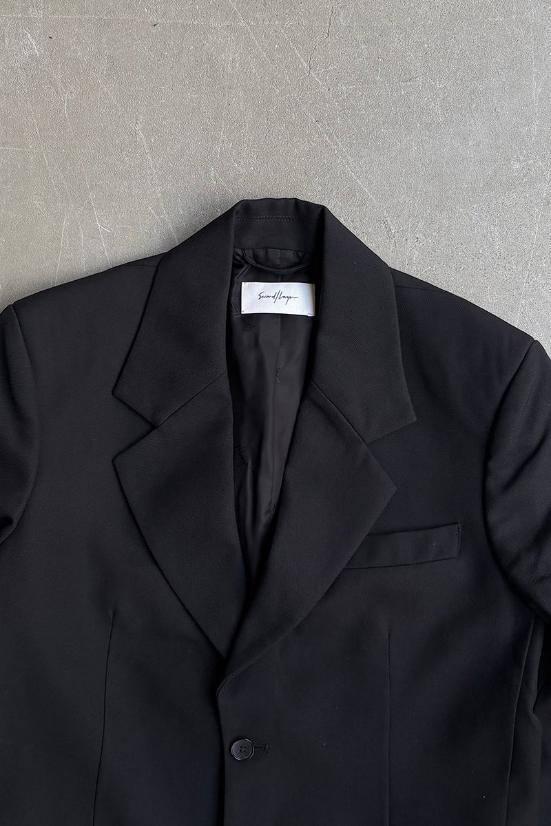 MADE IN ITALY SUIT SET-UP / BLACK [SIZE: JACKETS 46 PANTS 44 DEADSTOCK/NOS]