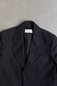 MADE IN ITALY SUIT SET-UP / BLACK ［SIZE: JACKETS 46 PANTS 44 DEADSTOCK/NOS]