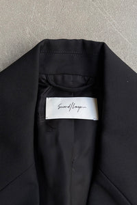 MADE IN ITALY SUIT SET-UP / BLACK ［SIZE: JACKETS 46 PANTS 44 DEADSTOCK/NOS]