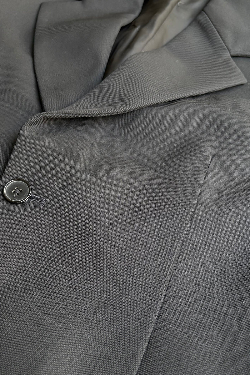 MADE IN ITALY SUIT SET-UP / BLACK [SIZE: JACKETS 46 PANTS 44 DEADSTOCK/NOS]