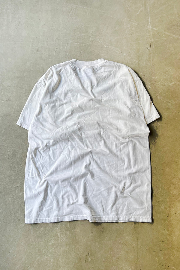 MADE IN USA 90'S AL HIRSCHFELD DRAWING THE BEATLES ART & BAND T-SHIRT / WHITE [SIZE: L USED]