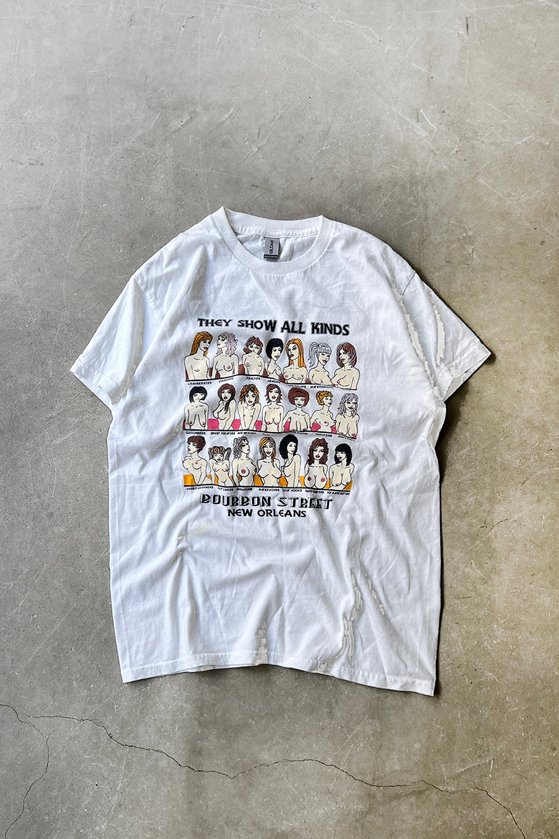 BOURBON STREET EROTIC T-SHIRT / WHITE [SIZE: M USED]