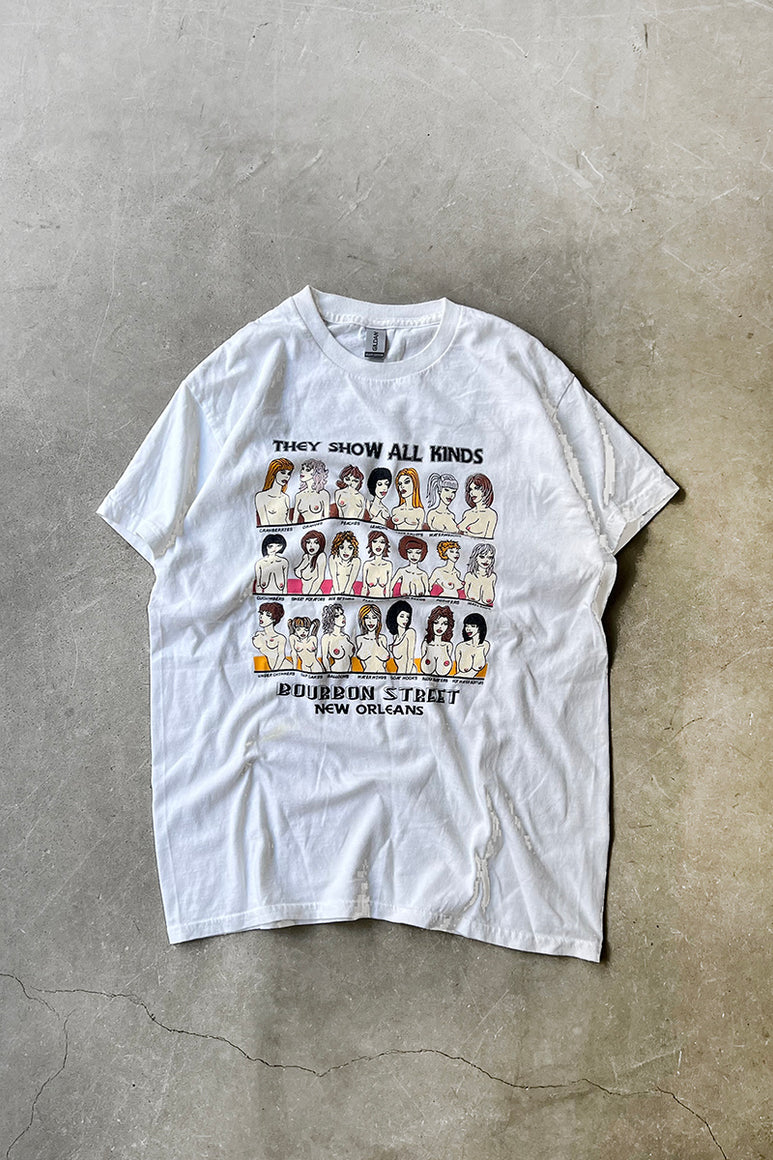 BOURBON STREET EROTIC T-SHIRT / WHITE [SIZE: M USED]