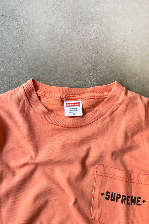 12SS MADE IN USA LOGO POCKET T-SHIRT / ORANGE [SIZE: M USED]
