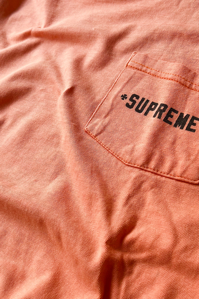 12SS MADE IN USA LOGO POCKET T-SHIRT / ORANGE [SIZE: M USED]