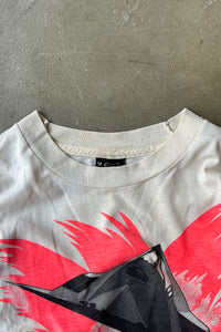 MADE IN USA 80'S STEALTH GRAPHIC T-SHIRT / WHITE [SIZE: M USED]