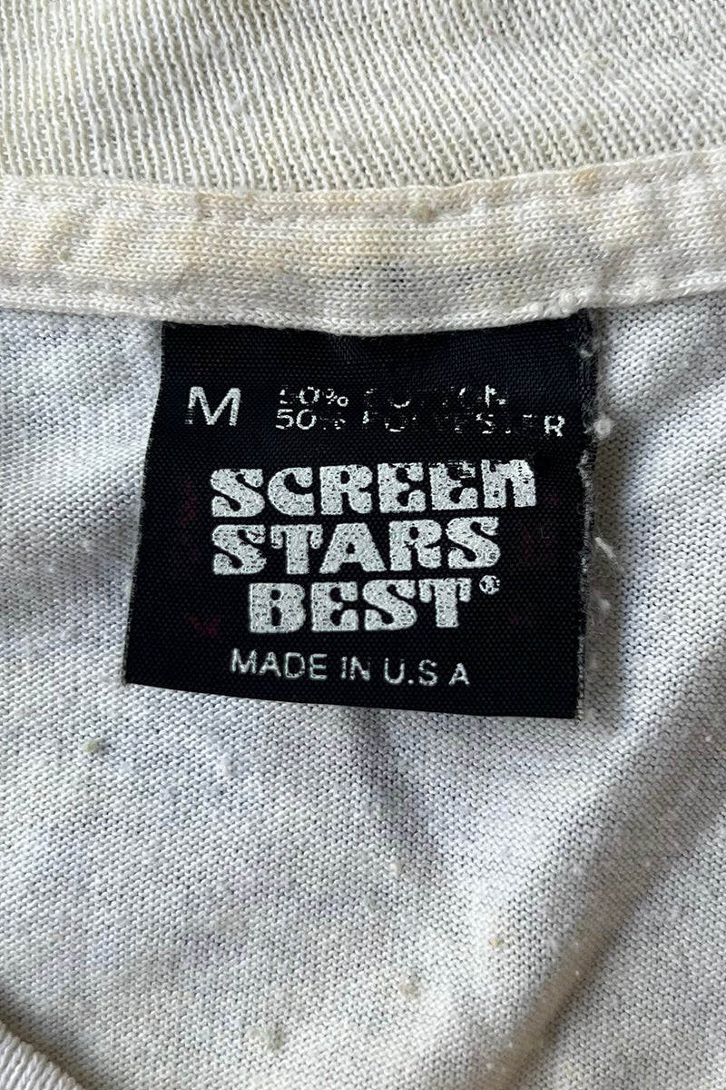 MADE IN USA 80'S STEALTH GRAPHIC T-SHIRT / WHITE [SIZE: M USED]