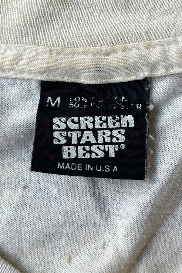 MADE IN USA 80'S STEALTH GRAPHIC T-SHIRT / WHITE [SIZE: M USED]