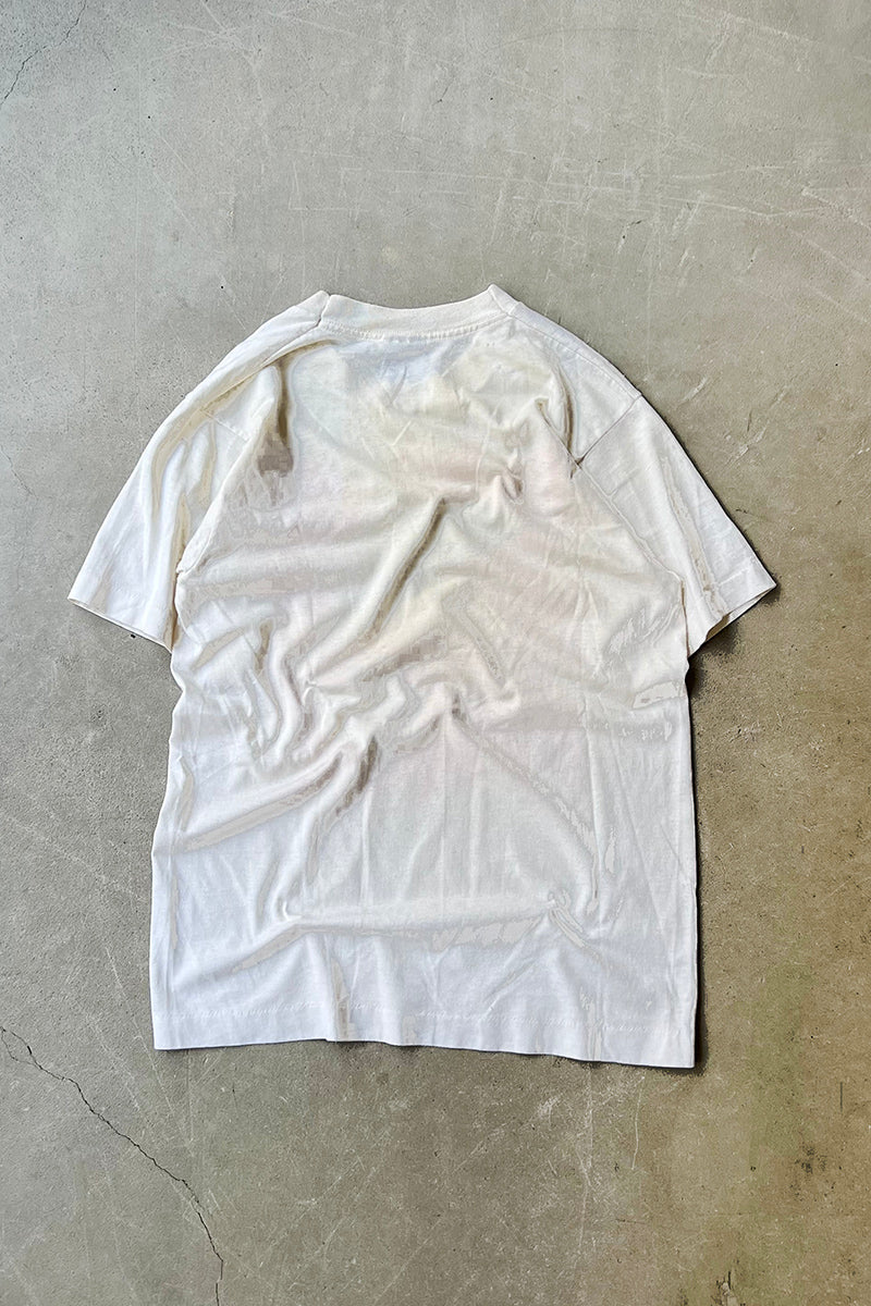 MADE IN USA 80'S STEALTH GRAPHIC T-SHIRT / WHITE [SIZE: M USED]