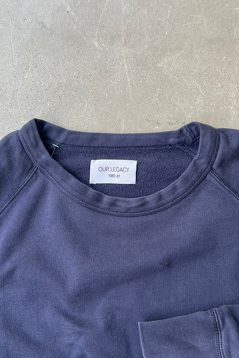 MADE IN PORTUGAL Y2K EARLY 00'S SWEATSHIRT / NAVY [SIZE: XL USED]