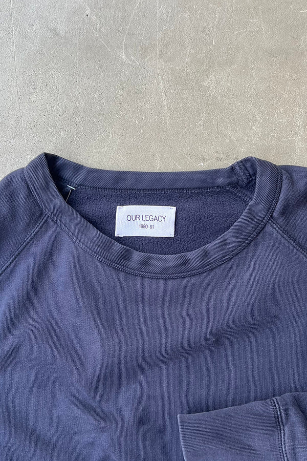 MADE IN PORTUGAL Y2K EARLY 00'S SWEATSHIRT / NAVY [SIZE: XL USED]