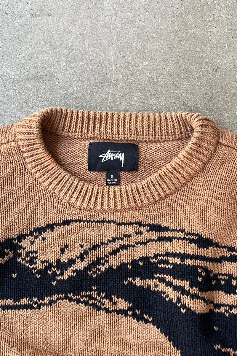 20AW VENUS COTTON KNIT SWEATER / BROWN [SIZE: S USED]