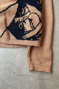 20AW VENUS COTTON KNIT SWEATER / BROWN [SIZE: S USED]