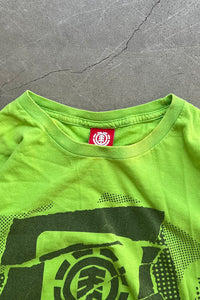 MADE IN USA 90'S SKATEBOARDING T-SHIRT / NEON [SIZE: L USED]