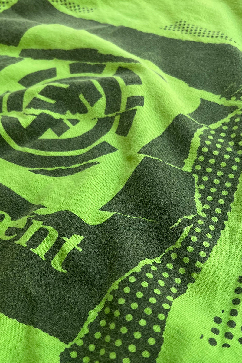MADE IN USA 90'S SKATEBOARDING T-SHIRT / NEON [SIZE: L USED]