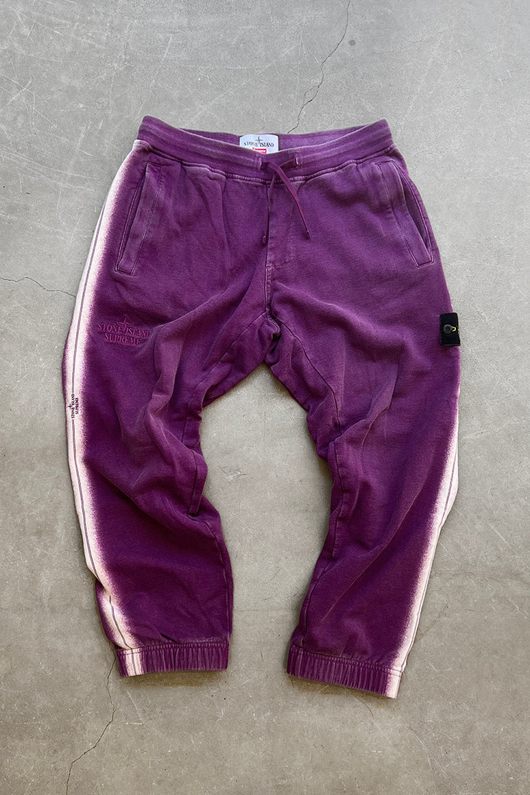 22SS STRIPE SWEAT PANT / PURPLE [SIZE: S USED]