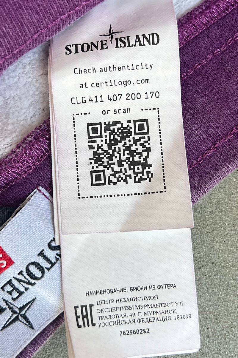 22SS STRIPE SWEAT PANT / PURPLE [SIZE: S USED]