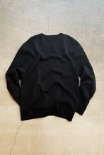 画像をギャラリービューアに読み込む, FACE DESIGN VISCOSE KNIT SWEATER / BLACK [SIZE: M USED]
