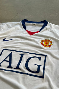 Y2K 07-08'S MANCHESTER UNITED NGUYEN FOOTBALL GAME SHIRT / WHITE [SIZE: M USED]